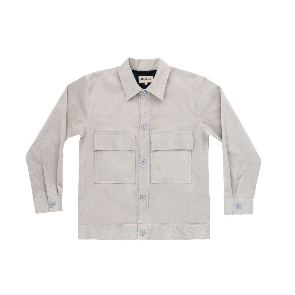 Owl Grey Corduroy Overshirt - Highborn