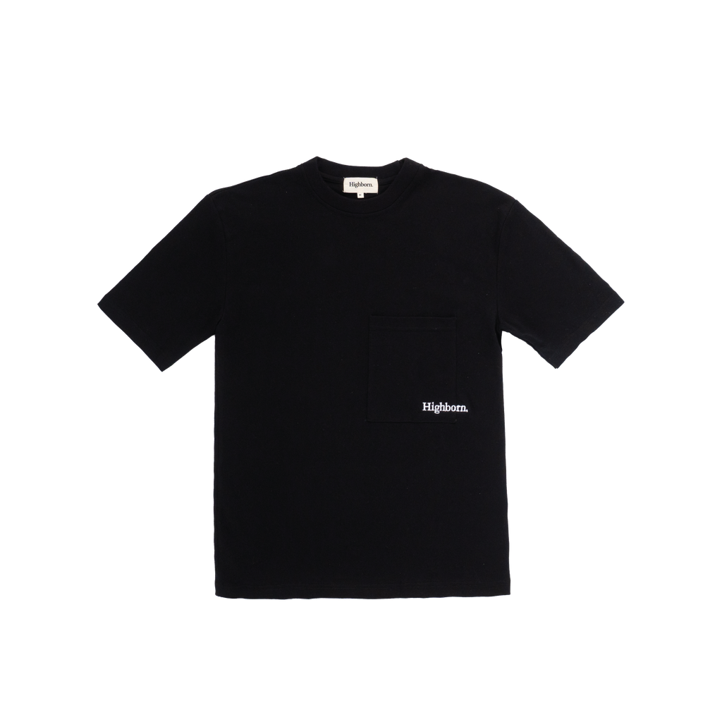 Black Oversized Pocket Tee - Highborn